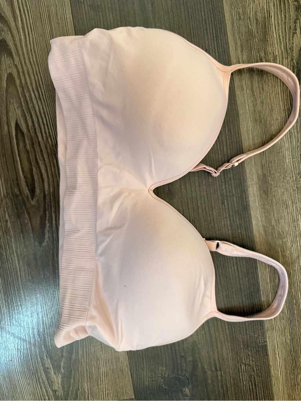 Athleta Light Blush Padded Seamless Bralette XL
